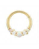 Triple Opal Septum Cartilage Earring Nose Ring