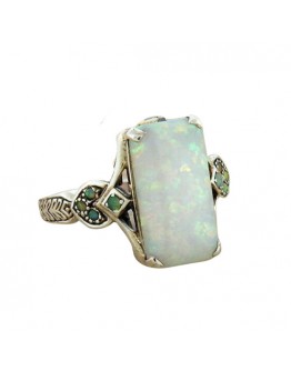 Vintage Geometric Ring Opal Jewelry Gifts